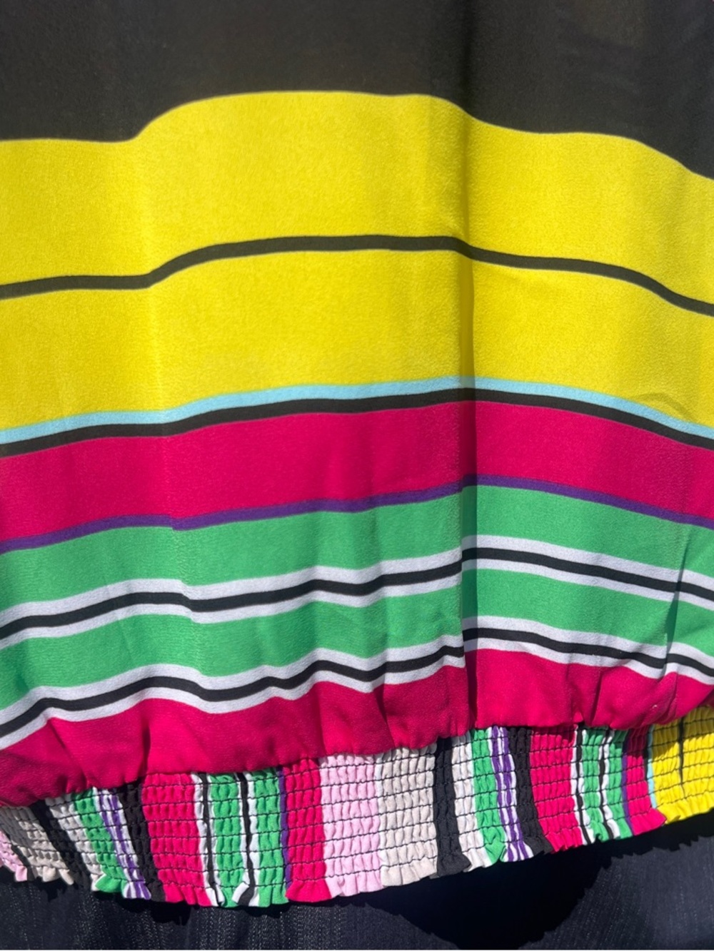 NY & Co 7th Avenue Multicolor Striped Halter Blouse Size L - Picture 4 of 7